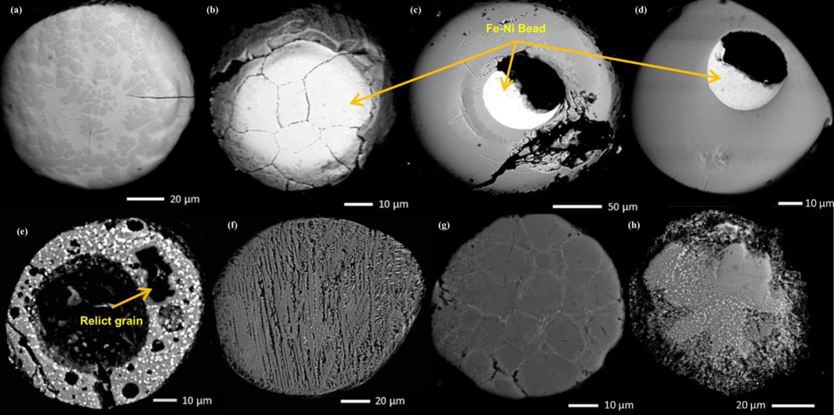 Our plot of the week shows spherules extracted from sediments in-between 65 million year old lava flows. Their texture and chemistry suggest they are micrometeorites. The authors propose that a period of elevated cosmic dust may have worsened the K-Pg extinction event (1/2).