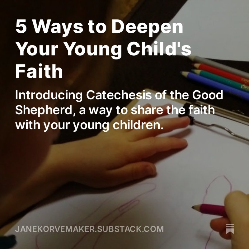 janekorvemaker's tweet photo. "It is a precious time when we can journey with them in joy, wonder, and awe at the richness and mystery of our faith.

What can you do at home?"

Read more on my Substack: 
https://t.co/kLt8XWHIrI https://t.co/4M0az6Fqfg