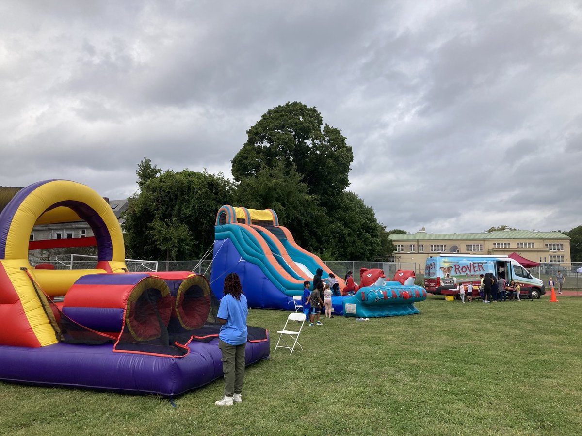 The Back to School Bash is happening now! Come on down to Poughkeepsie High School from noon to 3 pm for the party!