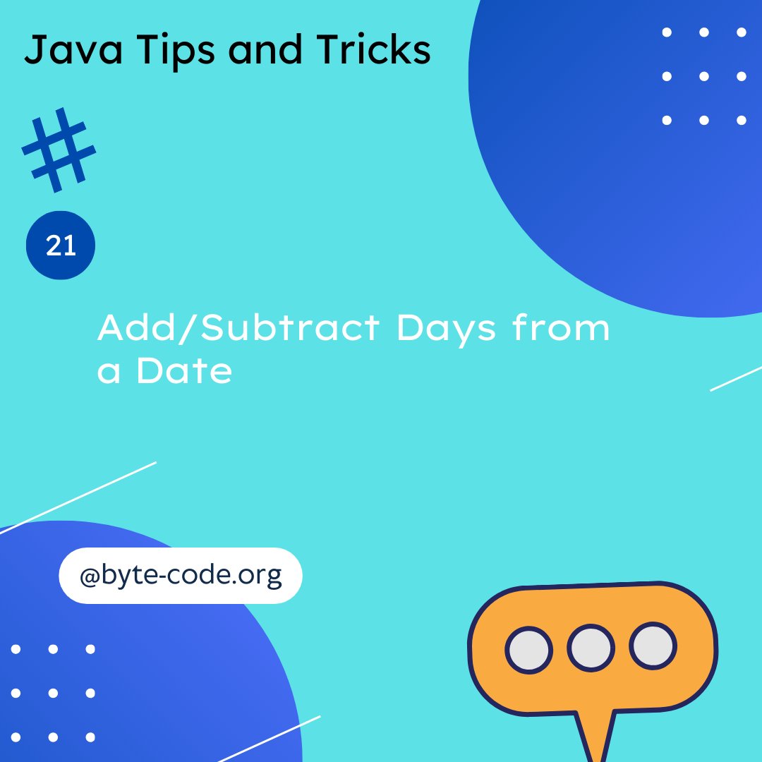 ByteCodeDotOrg's tweet image. Adding and Subtracting Days from a Date in Java byte-code.org/2024/09/07/add…
