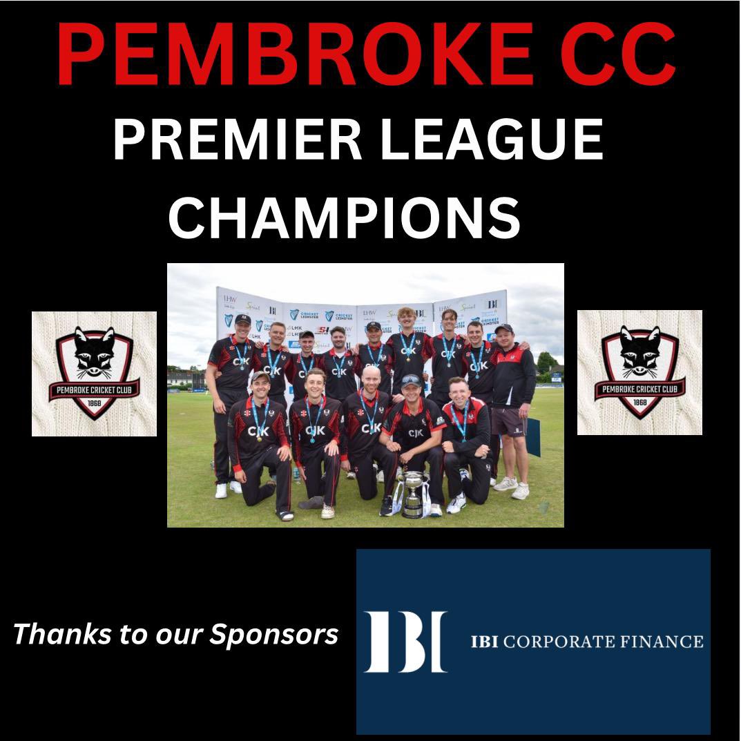 Cricket Leinster (@cricketleinster) on Twitter photo 🏆PREMIER LEAGUE CHAMPIONS🏆
Congratulations <a href="/pembrokecricket/">Pembroke CC</a> who are <a href="/IBICorpFinance/">IBI CorporateFinance powered by DC Advisory</a> Premier League Champions for 2024 season!
Trophy & Medals on 24th January in the Mansion Hse! 🪩
buytickets.at/cricketleinste… 🏆PREMIER LEAGUE CHAMPIONS🏆
Congratulations <a href="/pembrokecricket/">Pembroke CC</a> who are <a href="/IBICorpFinance/">IBI CorporateFinance powered by DC Advisory</a> Premier League Champions for 2024 season!
Trophy & Medals on 24th January in the Mansion Hse! 🪩
buytickets.at/cricketleinste…