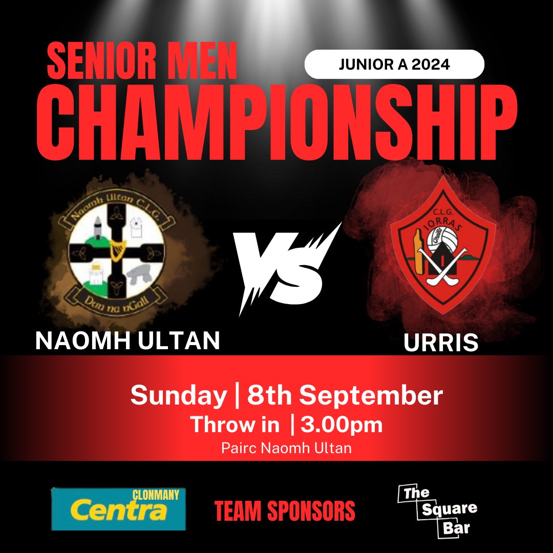 Our Senior Men travel to Naomh Ultan tomorrow for the last of their championship group games. With quarter finals guaranteed the lads will look to finish strong in Dunkineely. 

Best of luck to the team &amp; management. 
All support welcome 
Throw in 3pm 🏐🔴⚫️
