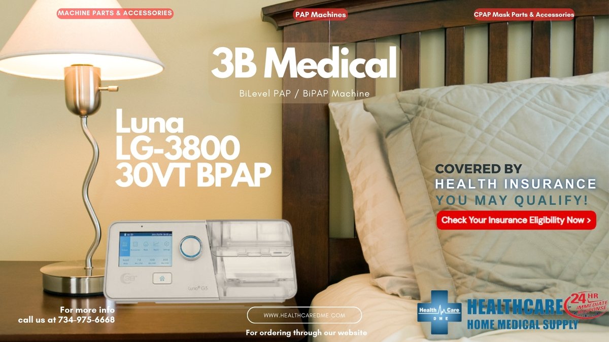 healthcaredme's tweet image. Luna G3 BiPAP Machine LG-3800 30VT by 3B Medical. 

Advanced features, it ensures a comfortable, Sleep Therapy.

Check out our website for more info!
healthcaredme.com/product/luna-g…

#apneamachine #sleepmachine #lunasleepmachine #bestcpapmachine #3bmedical #bipapmachine #papmachine