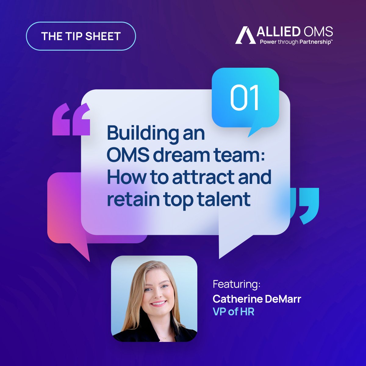 Allied OMS (@alliedoms) on Twitter photo Welcome to the <a href="/AlliedOMS/">Allied OMS</a> TIP SHEET, our new series offering the expertise of our executive leadership team on topics like attracting top talent, creating operational efficiencies, leveraging innovation, and everything in between. Read Tip #1: bit.ly/3MCqPIn Welcome to the <a href="/AlliedOMS/">Allied OMS</a> TIP SHEET, our new series offering the expertise of our executive leadership team on topics like attracting top talent, creating operational efficiencies, leveraging innovation, and everything in between. Read Tip #1: bit.ly/3MCqPIn