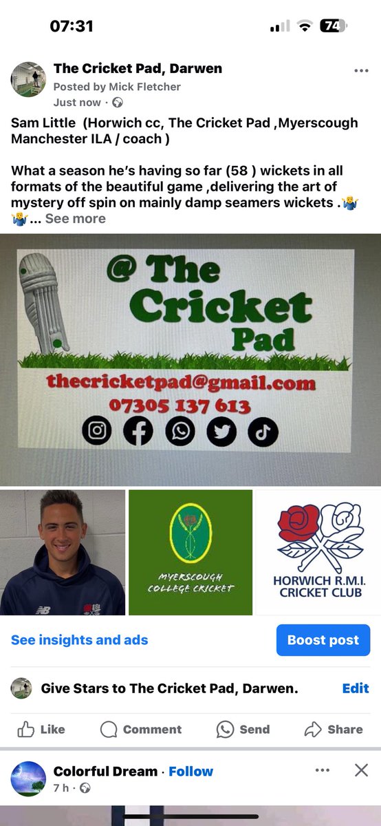 Another 5 wicket Haul today for off spinner, Horwich cc , Myerscough College Manchester, The Cricket Pad coach Samuel Little . 

70 + wickets for his best ever season. Take a bow young man . 😁😁😁😁😁👏🏿👏🏿👏🏿👏🏿👏🏿👏🏿