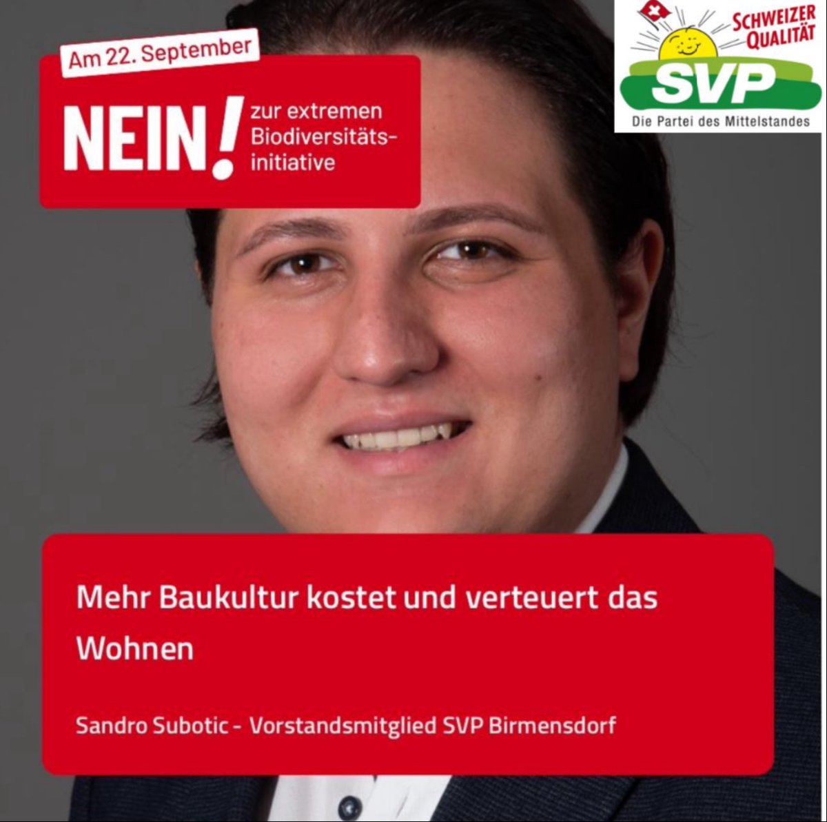 SandroSubotic's tweet image. Die #ExtremeBiodiversitätsinitiative, 📝 die am 22. September 2024 zur #Abstimmung 🗳️ steht, fordert umfassende und #radikale Massnahmen zum Schutz der Biodiversität in der #Schweiz. 🇨🇭 Obwohl der #Schutz der Umwelt 🌳 und der Artenvielfalt von grosser Bedeutung ist, birgt die