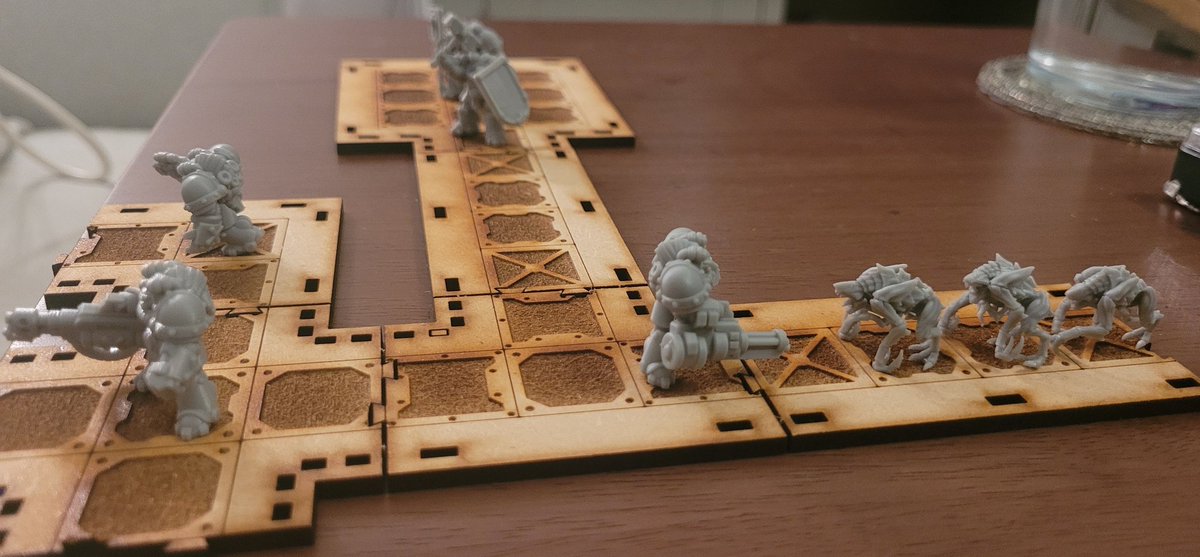 Spiers101's tweet image. Very exciting delivery from @rok_minis today, time to 'burn the heretic brother' and pray that my twin bolter does not jam on overwatch whilst embarking on a 'suicide mission' #15mm #voidderelict #spacehulk