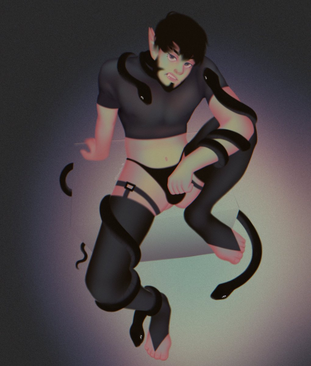 lDrewcifer's tweet image. “Python”
Worked on the piece on and off for weeks. Finally ready to post it. 🖤
#Popsurrealism #Ethercore #Gay #Artist