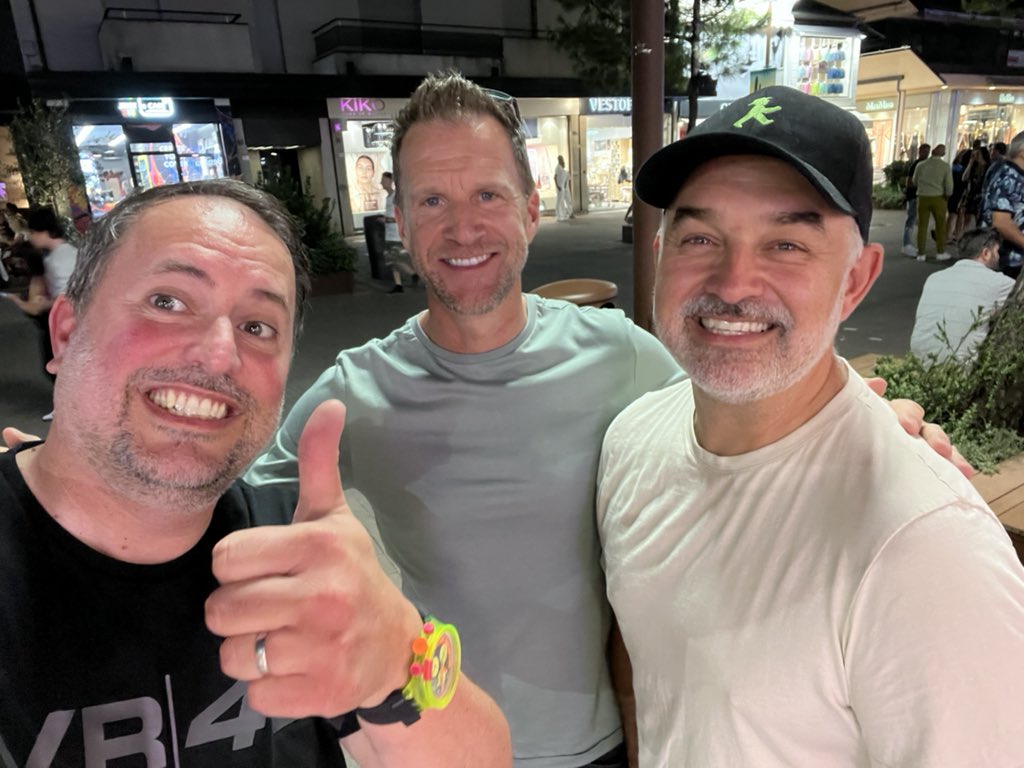 Bishopjames's tweet photo. Thank you @gavinemmett &amp; @NeilHodgson100 for being so very nice. Absolutely love the coverage you do with your team and really appreciate you taking the time for a fanboy like me. Been coming to. Riccione for many years and love the whole vibe of the place! 👏 https://t.co/wbBBgSDNrN