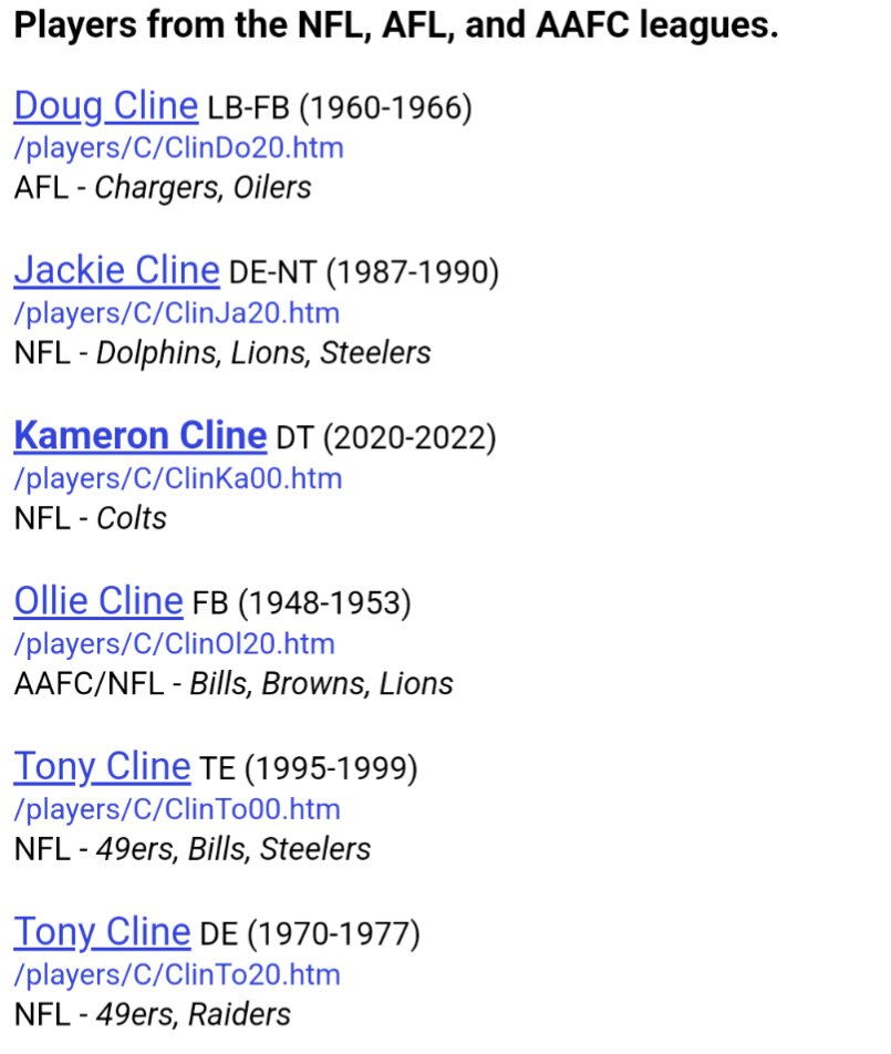 MikeClineJr's tweet image. Excited to see @kameron_cline elevated from the practice squad for tomorrow's game. He's the first Cline to suit up for the Bills since Tony Cline in 1997. Kam is the only 6th Cline to ever play in the NFL. Time to buy his jersey.