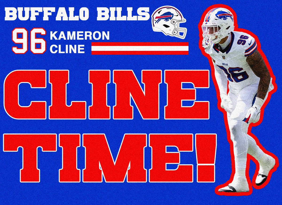 MikeClineJr's tweet image. Excited to see @kameron_cline elevated from the practice squad for tomorrow's game. He's the first Cline to suit up for the Bills since Tony Cline in 1997. Kam is the only 6th Cline to ever play in the NFL. Time to buy his jersey.