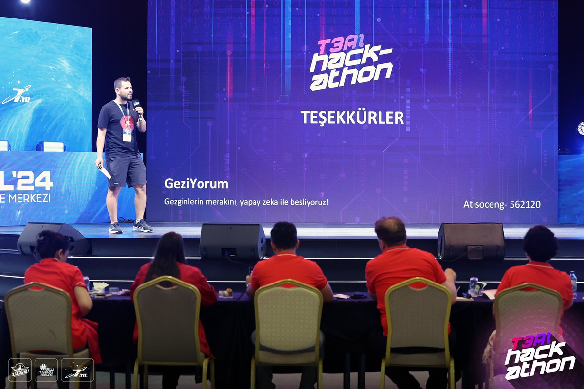 ❝T3 AI Hackathon❞ saatler tükendi! ⌛️

Şimdi sıra sunumlarda… 

#TEKNOFESTAKDENİZ ☀️🚀