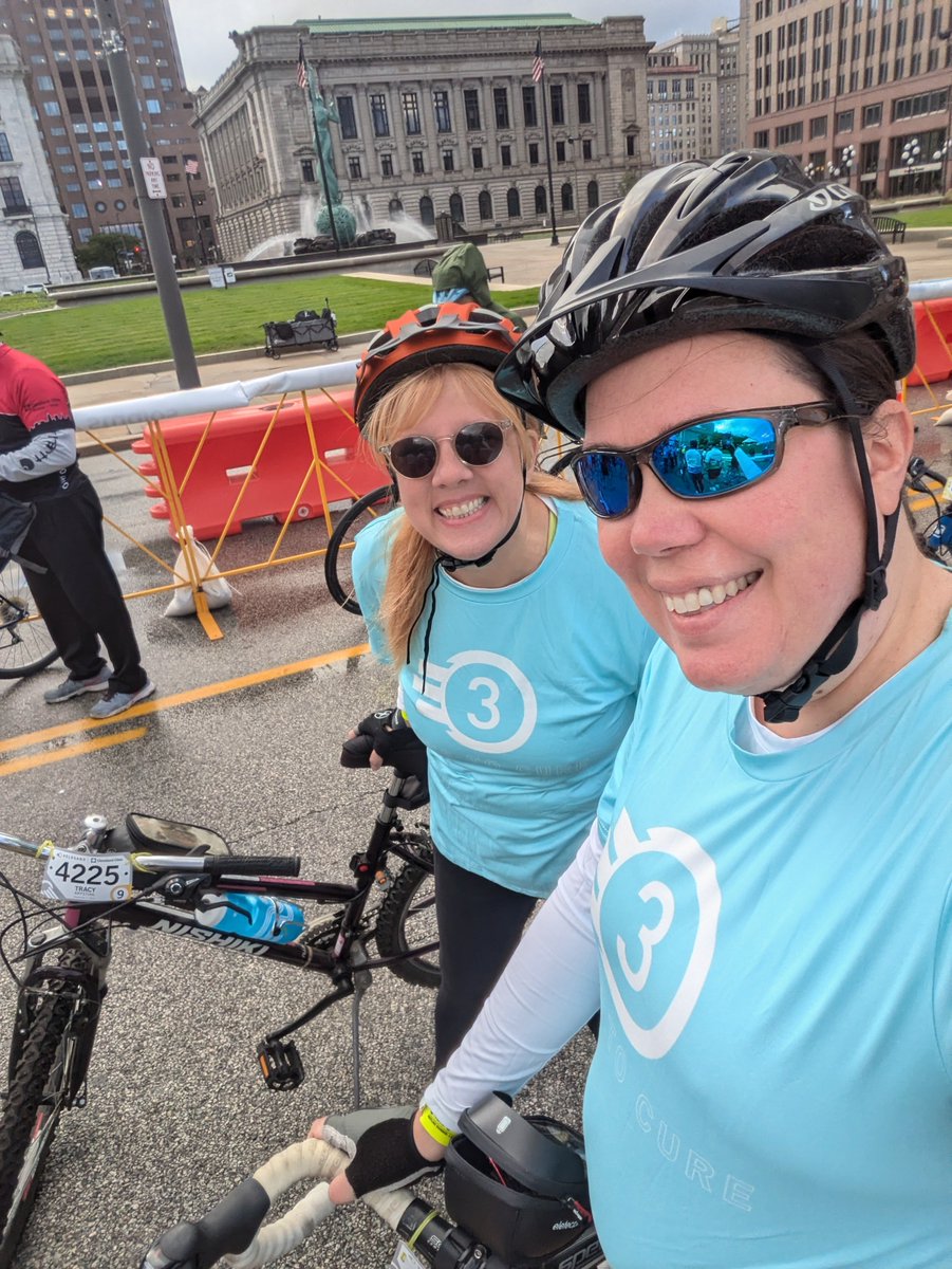 All dry before the start of our 25 mile <a href="/bikeVeloSano/">VeloSano</a> ride for team <a href="/wkyc/">WKYC 3News</a>. Fast forward we road miles in the rain but crossed the finish line.