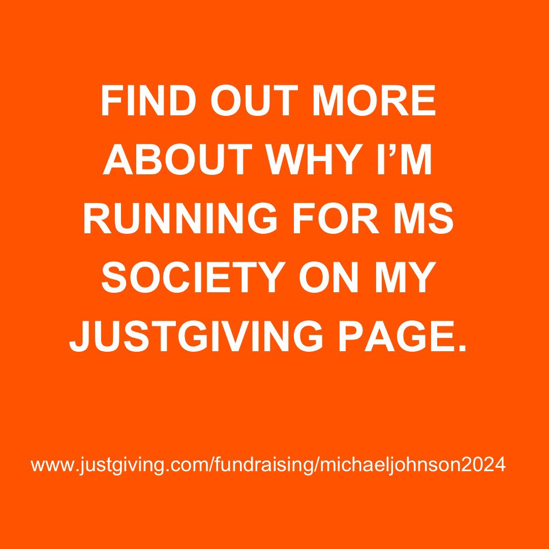 MichaelPeterJohnson (@m_peter_johnson) on Twitter photo Iām running the <a href="/RoyalParksHalf/">Royal Parks Half</a> marathon for <a href="/mssocietyuk/">MS Society UK</a>
Find out more about why Iām running & donate on my @justgiving page justgiving.com/fundraising/miā¦
Please follow <a href="/mssocietyuk/">MS Society UK</a>, share this post or donate whatever you can.
#mssocietyuk #royalparkshalf
#fundraising Iām running the <a href="/RoyalParksHalf/">Royal Parks Half</a> marathon for <a href="/mssocietyuk/">MS Society UK</a>
Find out more about why Iām running & donate on my @justgiving page justgiving.com/fundraising/miā¦
Please follow <a href="/mssocietyuk/">MS Society UK</a>, share this post or donate whatever you can.
#mssocietyuk #royalparkshalf
#fundraising