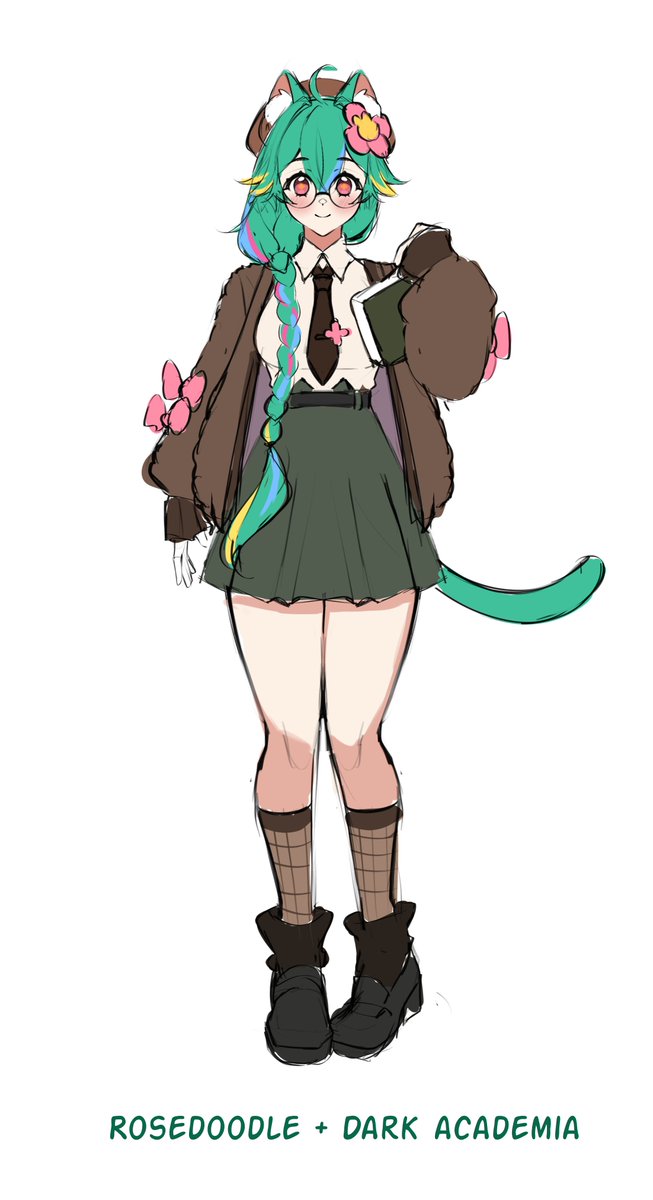 Dress to Impress VTuber edition: Rosedoodle + Dark academia (1 hour  challenge) #rosedoArt