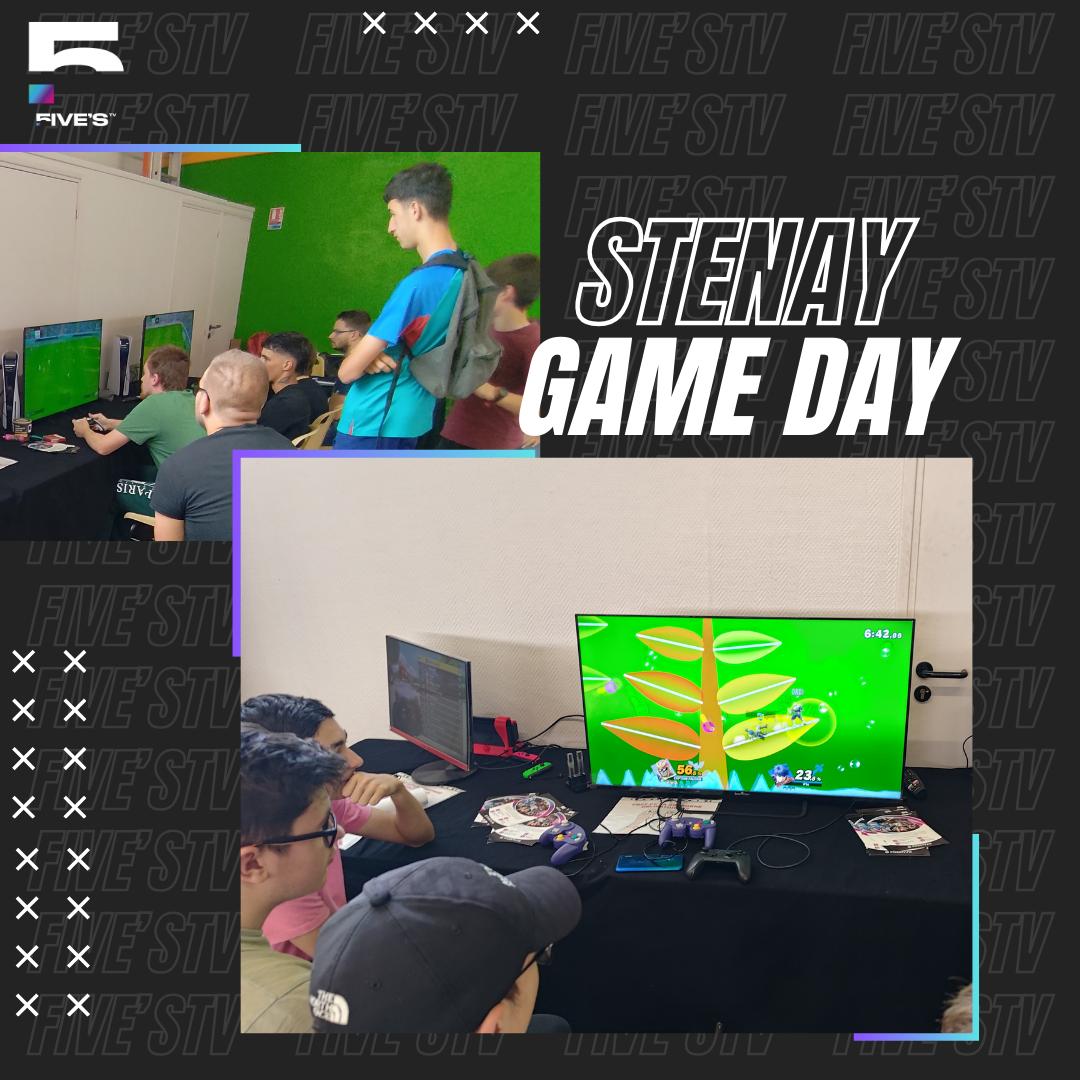 📢 RETOUR SUR LE STENAY GAME DAY
Retrouvez quelques photos prises lors de l'événement 📸
Suivez-nous sur les réseaux pour ne rien manquer 👇
bento.me/fivestv-asso