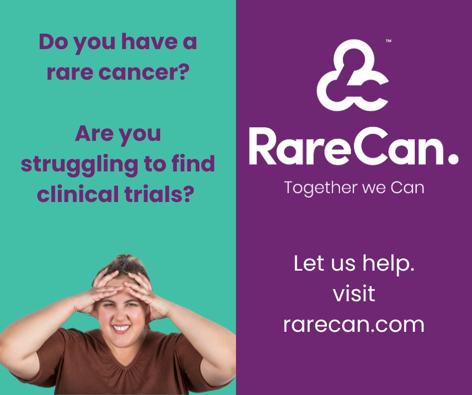 RareCan helps people with locally advanced, unresectable or metastatic rare cancers to find clinical trials that might be suitable next treatment options. bit.ly/3YSPG1K #cancer #clinicaltrials