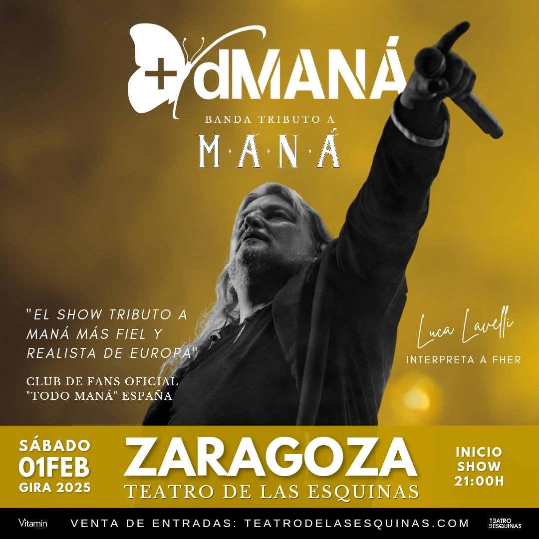 ❤️ ¡ZARAGOZA! ⭐ ¡Qué alegría volver después de estos años!😍

🎫 Entradas ya a la venta en la web del Teatro de las Esquinas o en el link 👉🏻 bit.ly/entradas-zarag…

¡Os esperamos! 😘

#tributoManá #Maná #zaragoza #teatrodelasesquinas #másqueuntributo #mexicanosenzaragoza