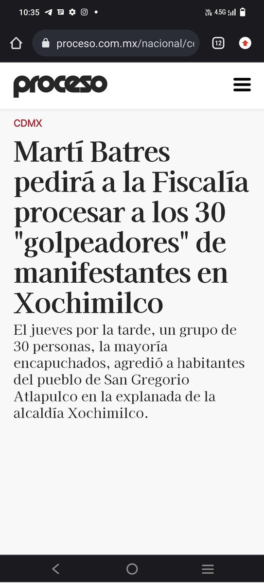 Respecto a la nota informativa de <a href="/martibatres/">Martí Batres</a> publicada hoy sobre la represión estatal del jueves. 🧵

1. Se desvinculan los hechos de la demanda inicial que es quitar los cargos contra Hortensia por participar en las actividades comunitarias en la Casa del Pueblo.