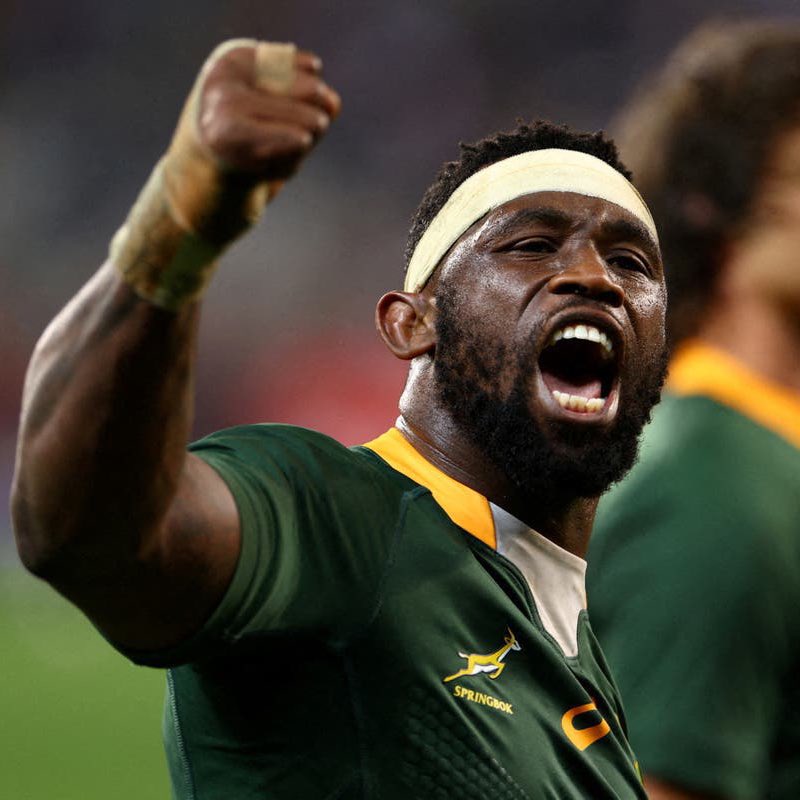 Siya Kolisi celebrating during a Springboks match