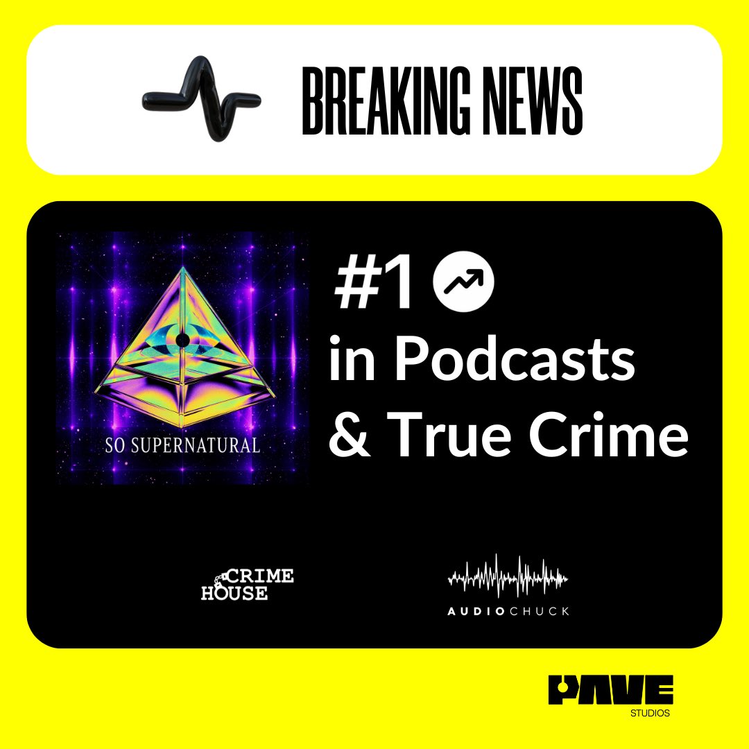 PAVE Studios (@pavemediagroup) on Twitter photo So Supernatural tops the podcast charts! <a href="/CrimeHouse/">crimehouse</a> teamed up with <a href="/audiochuck/">audiochuck</a> to bring back the hit podcast that <a href="/ashleyflowers/">ashleyflowers</a> and <a href="/MaxCutler1/">Max Cutler</a> originally debuted in 2020. Listen to <a href="/_SoSupernatural/">So Supernatural Podcast</a> now wherever you get your podcasts with new episodes every Friday. So Supernatural tops the podcast charts! <a href="/CrimeHouse/">crimehouse</a> teamed up with <a href="/audiochuck/">audiochuck</a> to bring back the hit podcast that <a href="/ashleyflowers/">ashleyflowers</a> and <a href="/MaxCutler1/">Max Cutler</a> originally debuted in 2020. Listen to <a href="/_SoSupernatural/">So Supernatural Podcast</a> now wherever you get your podcasts with new episodes every Friday.