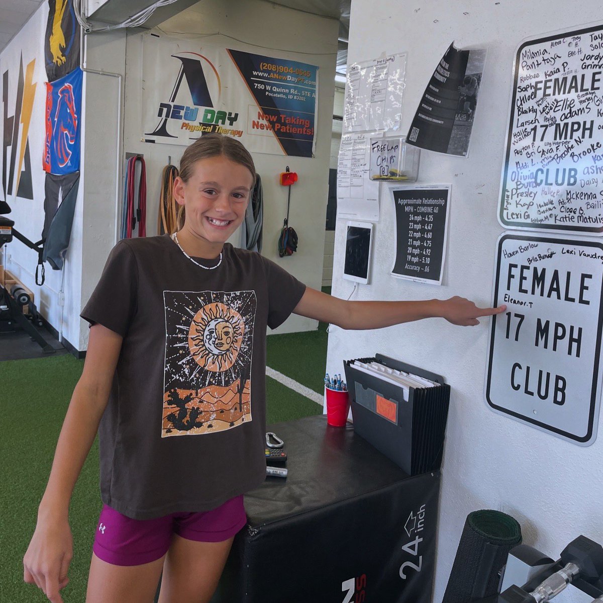 CoachDHansen's tweet photo. FACILITY PR: Gianna hitting an 18mph PR in 6th grade! Fastest 6th grade female we have ever tested 🤯

[20 build - 10 fly]

BIG time PR’s this week for the HA family. ➡️➡️ to see our one of our newest family members 📈

#BuildingStrongerHumans https://t.co/g8KNAWEQzL