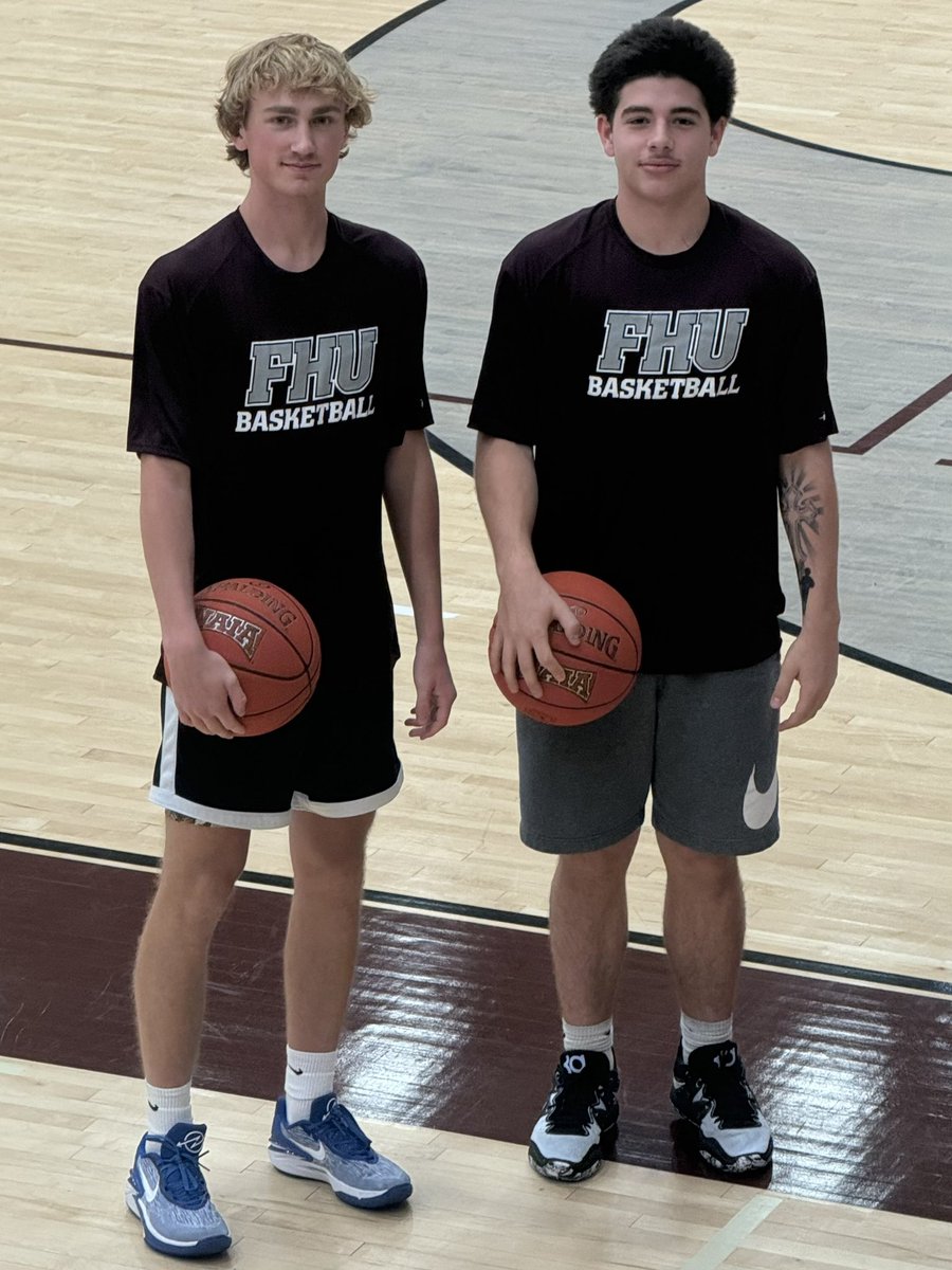 Two Eagles spotted at the <a href="/FHULionsBBall/">FHU Basketball</a> Elite camp.