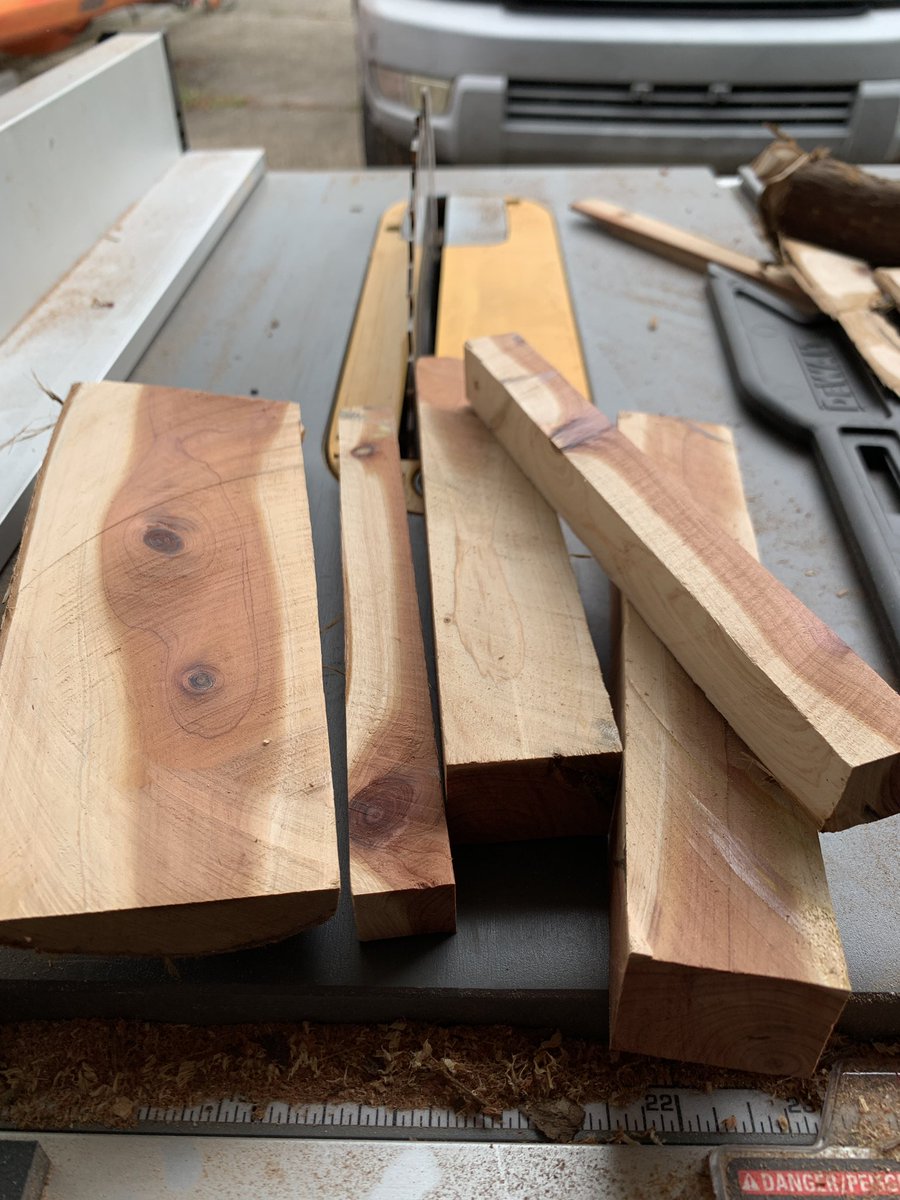 shawnbrown's tweet photo. @JayMassey remember giving me this cedar. It’s beautiful &amp; going to make some nice wood things 😃 https://t.co/8em3VYf8hf