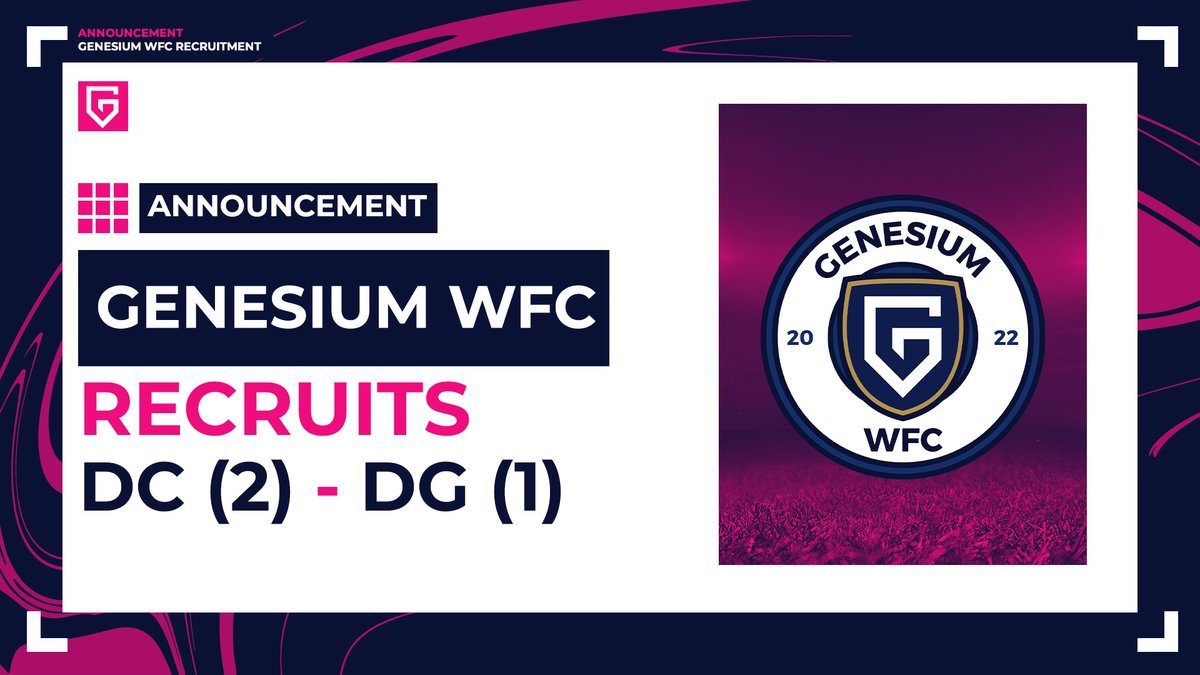 🔎 <a href="/GenesiumWFC/">Genesium WFC ⚽</a> recrute afin d'étoffer son effectif pour la saison 2K25 dans l'objectif de rush les compétitions 🏆

🗒️ Nous recrutons :

• 2 DC
• 1 DG

📩 DM pour + d'infos.

<a href="/TeamGenesium/">Genesium</a> #WhereItBegins 👾