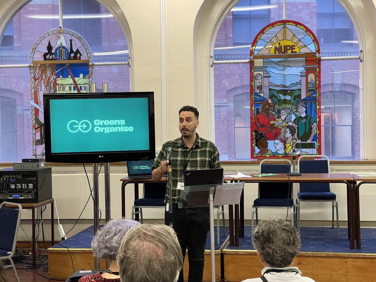 Exciting launch of Greens Organise, a new network of Green Party members focused on organising within working class communities and resisting the rightward shift of British politics.