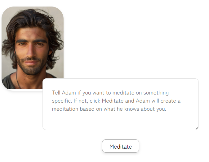 TuCaraMeditate's tweet photo. Calling all meditators 📢

🪄Do you wish for truly personalized guided meditations that adapt to you?
🧘‍♂️A virtual meditation guide who learns about and gets to know you?

Try MyMeditations for free 👇

 https://t.co/Ti5zkfUdMg