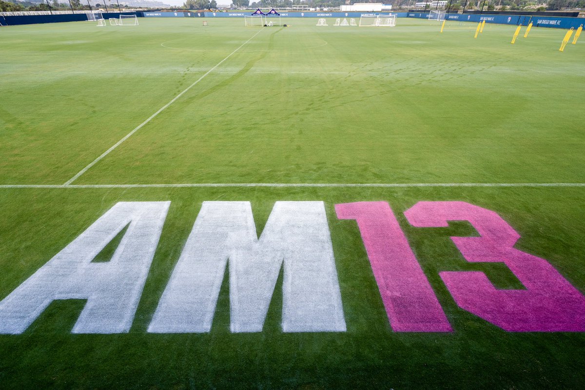 sandiegowavefc's tweet photo. a few special touches for @alexmorgan13’s final training ✨ https://t.co/qTTmjjopdp