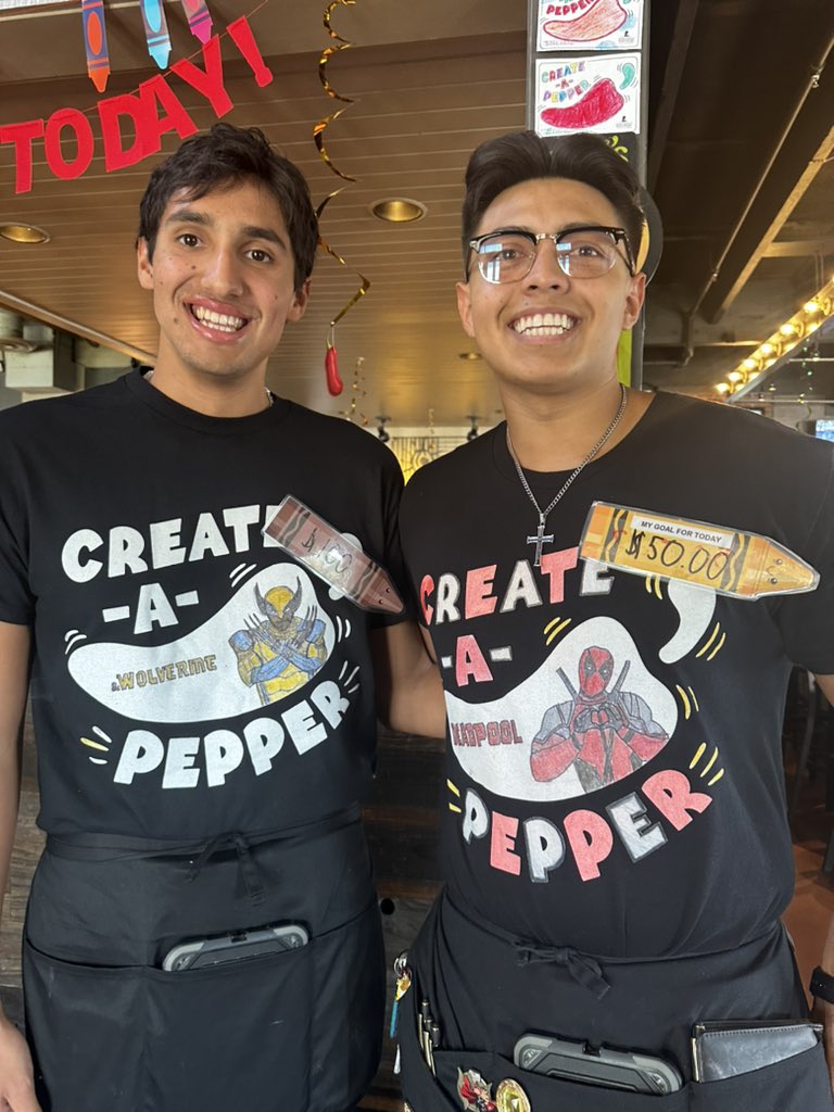 KindredAtienzo's tweet photo. Two of my favorite shirts this year 😊🌶️🖍️ #chilis #chilislove #stjude #createapepper https://t.co/JgYifE5wvp