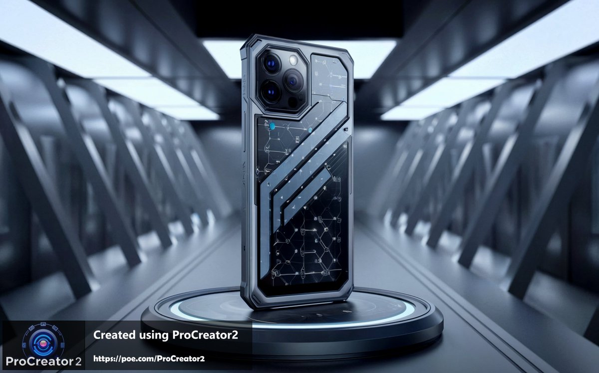 AxiomNDIM1's tweet image. All your product concepts coming to life! 🚀📱 Like this created by ProCreator2. A graphene aided kinetic energy storage solution built in a phone. Try ProCreator2 and bring your innovations to life: poe.com/ProCreator2 #AIImageGen #ProductDesign #TechInnovation #poe #chatbot