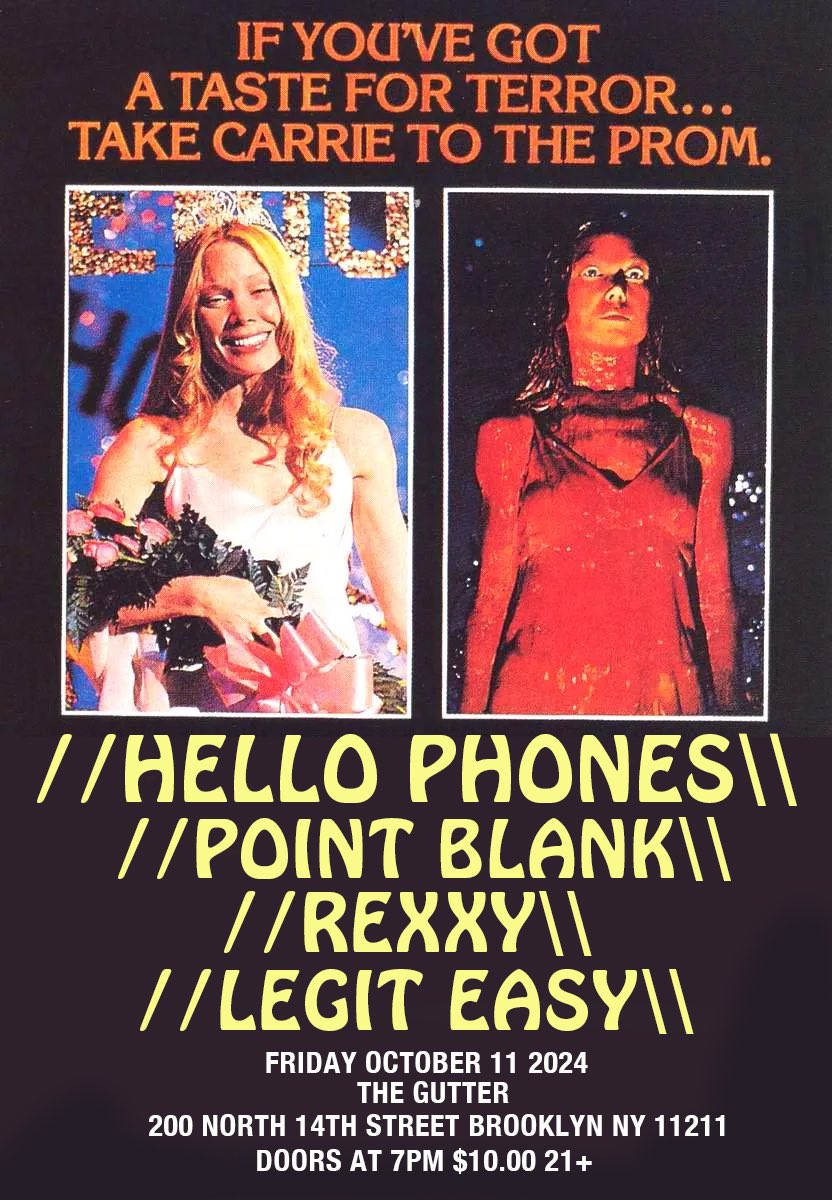 hellophones's tweet image. We are playing October 11th in Brooklyn.
Ticket link: 🔻🔻🔻🔻🔻🔻🔻🔻🔻
songkick.com/concerts/42051…
#hellophones #nowave #punk