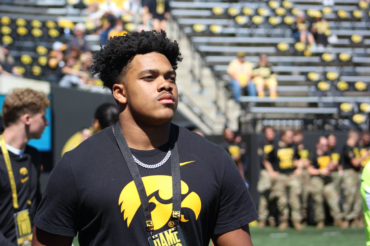 Some 2025 Iowa commits in the building from out of state, as well. 

-Jimmy Sullivan, three-star QB
-Terrence Smith, three-star WR
-Eli Johnson, three-star TE
-Cameron Herron, three-star OG