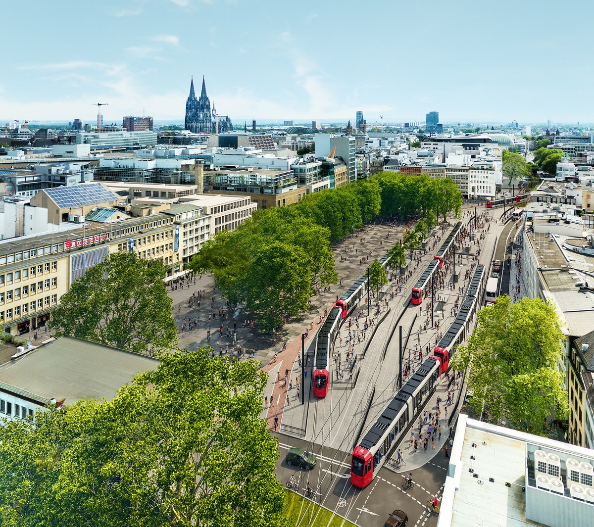 TheDomnkx's tweet photo. In Köln soll eine bestehende Bahnlinie oberirdisch oder als Tunnel ausgebaut werden. Die @CDUFraktionK fertigte Visualisierungen an, um die Unterschiede zwischen den Varianten hervorzuheben. Ich habe diese mit den Planungen verglichen und stellte erhebliche Unterschiede fest.💈 https://t.co/e1vmCmlP4d
