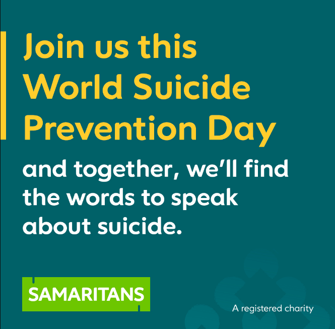 Talking about difficult feelings, including suicidal thoughts, doesn’t have to be scary.
Samaritans wants to encourage open, honest conversations about suicidal feelings and help you share the hardest words to say. #WorldSuicidePreventionDay