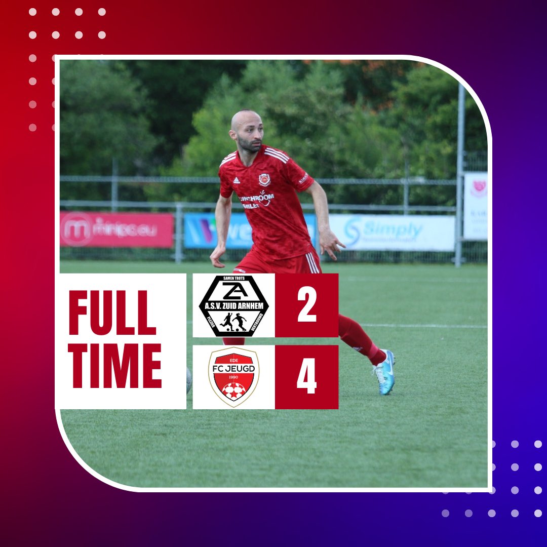 Eindstand bekervoetbal #fcjeugd #asvzuidarnhem <a href="/AZuidarnhem/">ASV_ZuidArnhem</a>