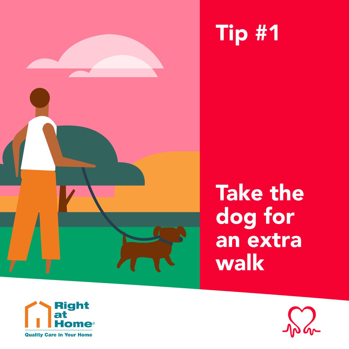 RaHBarnet's tweet photo. This month we are taking part in the British Heart Foundation’s STEPtember Challenge, along with many other Right at Home offices across the UK.

If you’re looking to increase your step count and improve your heart health, here are some handy tips to follow! https://t.co/tOwnlyOuT8