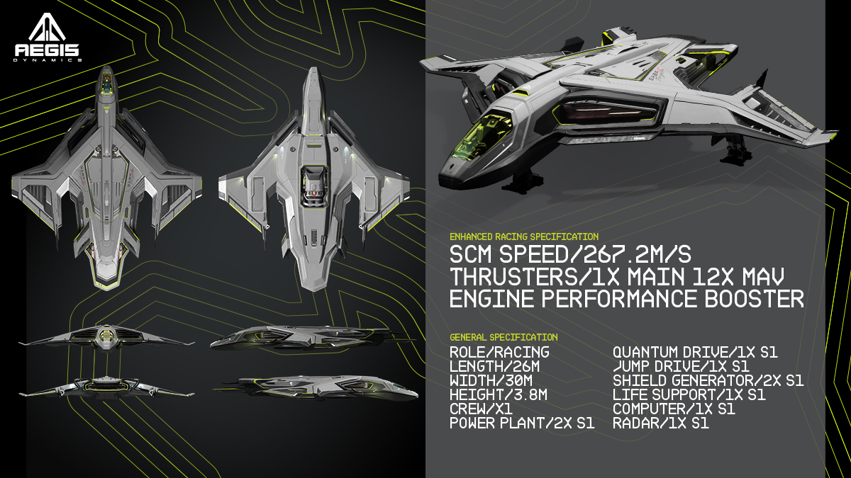 RobertsSpaceInd's tweet photo. The Sabre Peregrine forgoes all weaponry in its pursuit of ultimate speed. Faster and more agile than anything in its class, thanks to significant weight saving and a unique thruster setup.

Catch It If You Can: https://t.co/Aj3gbwxwCJ https://t.co/wPDj0PlZgL