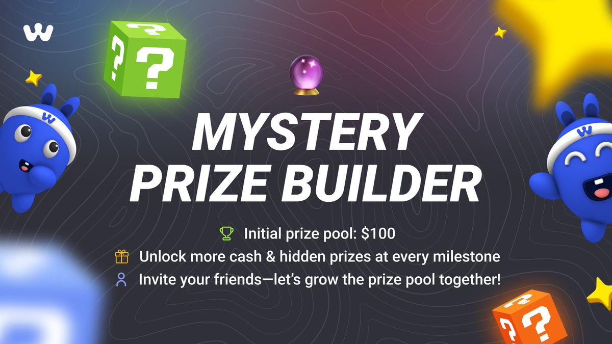 Mystery Prize Builder – Only 43 Hours Left! 

🔵 Current Prize Pool: $100
🔵 Next Up:  Extra $100 + a Mystery Prize
🔵 Don’t miss out – Join now: testnet.winnables.com

Retweet &amp; tag your friends !

The more participants, the bigger the prize pool! 🏆