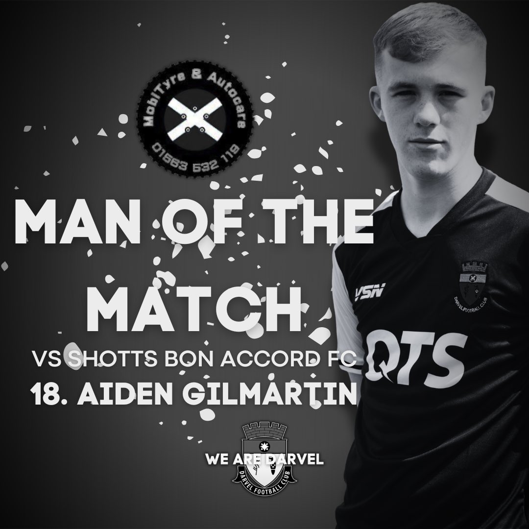 Darvel FC (@darvelfc) on Twitter photo MOBITYRE & AUTOCARE MOTM | vs Shotts Bon Accord FC goes to 18. Aiden Gilmartin.
<a href="/MobityreAUTO/">Mobityre&Autocare</a>
#WeAreDarvel
๐ค๐ค๐ MOBITYRE & AUTOCARE MOTM | vs Shotts Bon Accord FC goes to 18. Aiden Gilmartin.
<a href="/MobityreAUTO/">Mobityre&Autocare</a>
#WeAreDarvel
๐ค๐ค๐