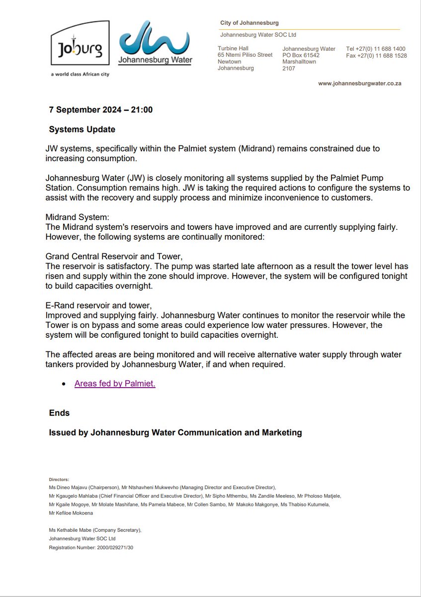 Johannesburg Water tweet media