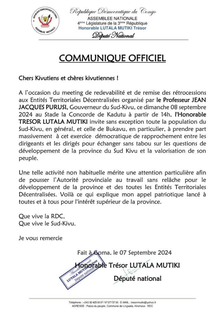 Trésor Mutiki Foundation tweet media