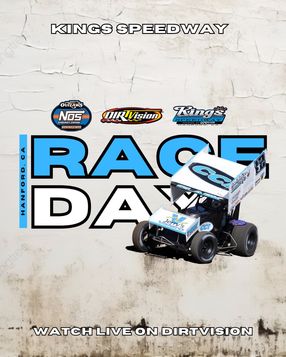 𝐑𝐀𝐂𝐄𝐃𝐀𝐘!

Tonight, John is once again in action with the <a href="/WorldofOutlaws/">World of Outlaws</a> Sprint Cars, this time at Kings Speedway for the Tom
Tarlton Classic! 

Watch LIVE on <a href="/dirtvision/">DIRTVision</a>!

📸: Action Captured Images
🖌️: <a href="/FastTimeMedia/">Fast Time Media</a>