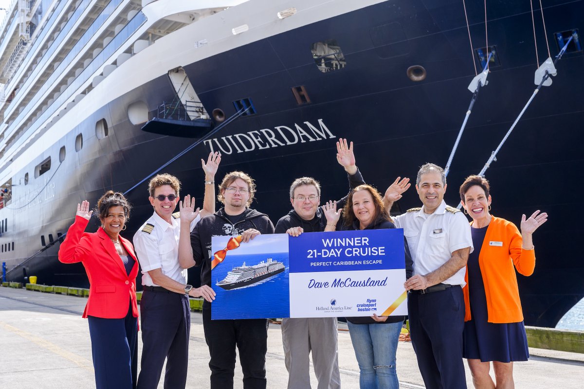 Flynn Cruiseport Boston (@flynncruiseport) on Twitter photo Congratulations to Holland America's Caribbean Cruise Sweepstakes winner Dave McCausland of Springfield, MA. He and a guest will enjoy a <a href="/HALcruises/">Holland America Line</a> on the #Zuiderdam this fall. For more info on cruises out of Flynn Cruiseport Boston visit bit.ly/3wrrEic Congratulations to Holland America's Caribbean Cruise Sweepstakes winner Dave McCausland of Springfield, MA. He and a guest will enjoy a <a href="/HALcruises/">Holland America Line</a> on the #Zuiderdam this fall. For more info on cruises out of Flynn Cruiseport Boston visit bit.ly/3wrrEic