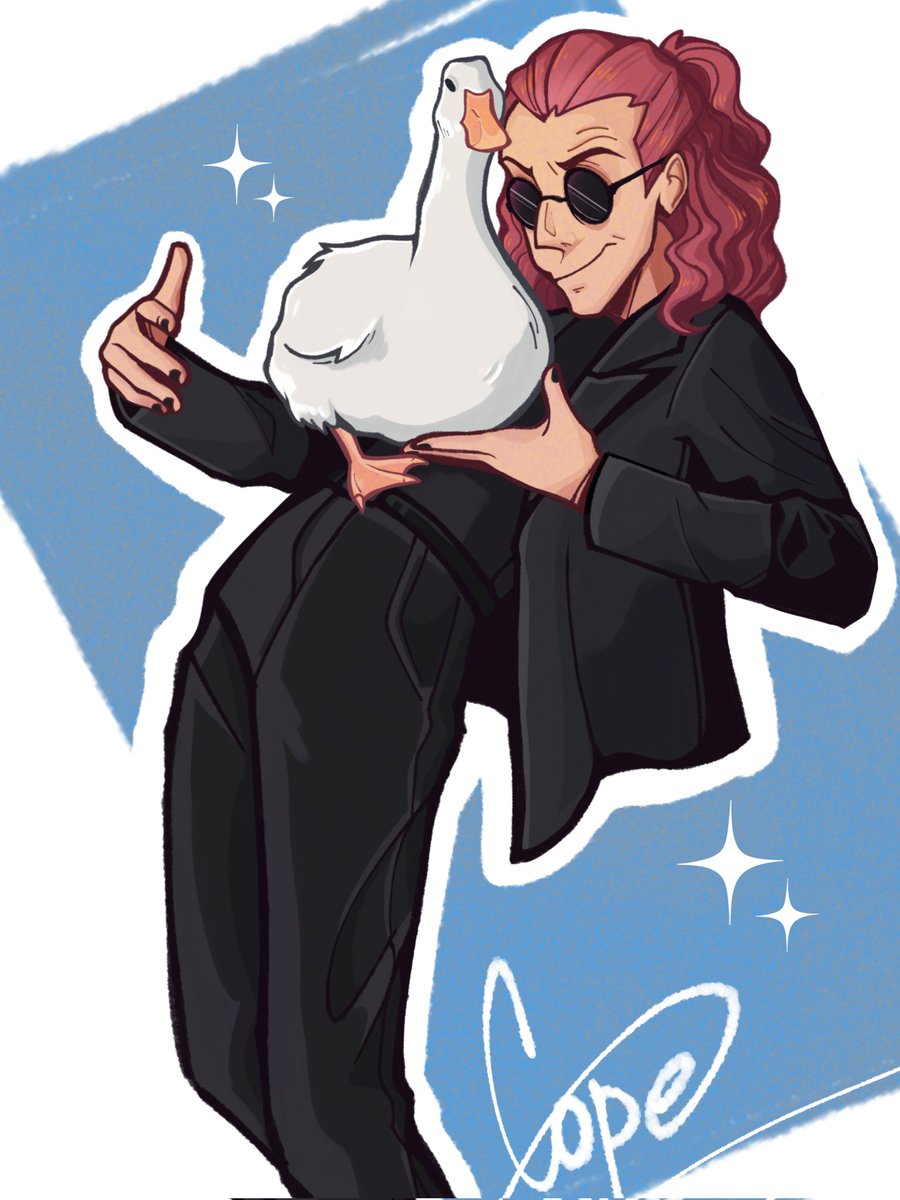 serpent_cope3's tweet photo. duck💥
#GoodOmens #Crowley #DevidTennant #art https://t.co/PdSiiJhoE9
