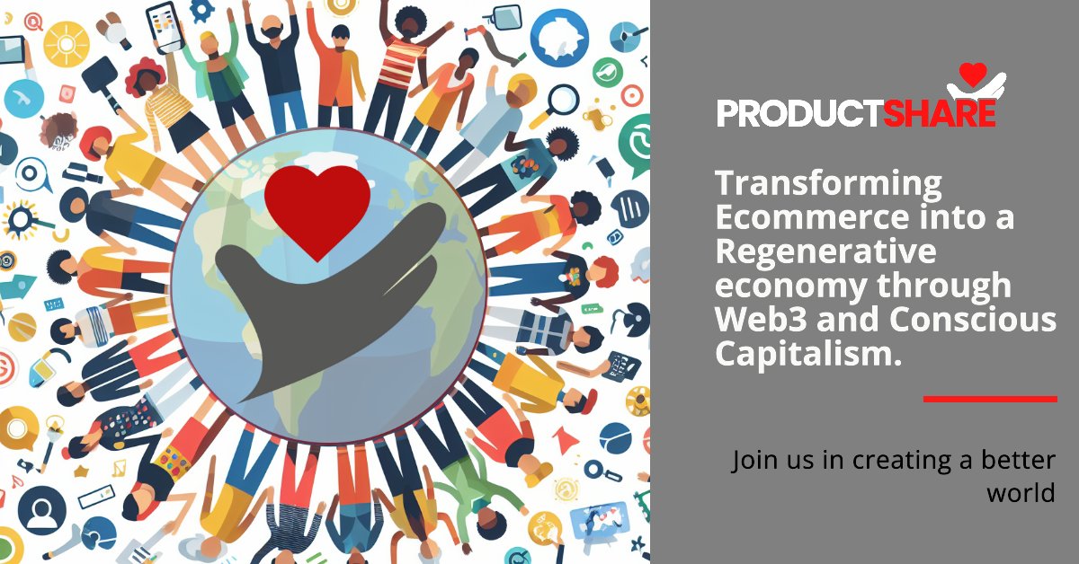 iPRODUCTSHARE's tweet image. First post on Farcaster! 🚀 An essay by ProductShare: Where Web3 meets Conscious Capitalism to create a fairer, more sustainable marketplace. Follow us and read the new article:  myps.link/farcaster