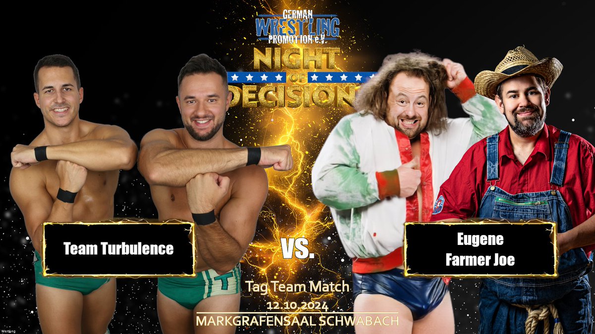 realstefftheref's tweet photo. Werbung: GWP Night of Decisions 2024 mit Eugene (WWE) und Evil Jared (Bloodhound Gang)
(12.10.2024, Markgrafensaal Schwabach, bei Nürnberg)

GWP Ticket Shop: https://t.co/ug85nUWwte
Eventim: https://t.co/SRtks67OJb

https://t.co/jf0yvnSyYG https://t.co/UTUltu8zG5